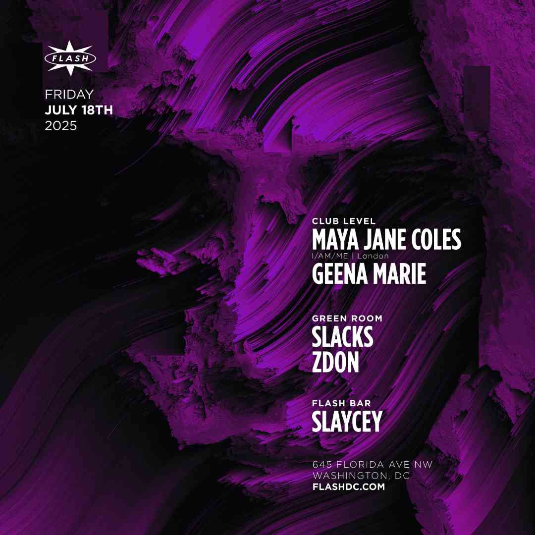 Maya Jane Coles event flyer