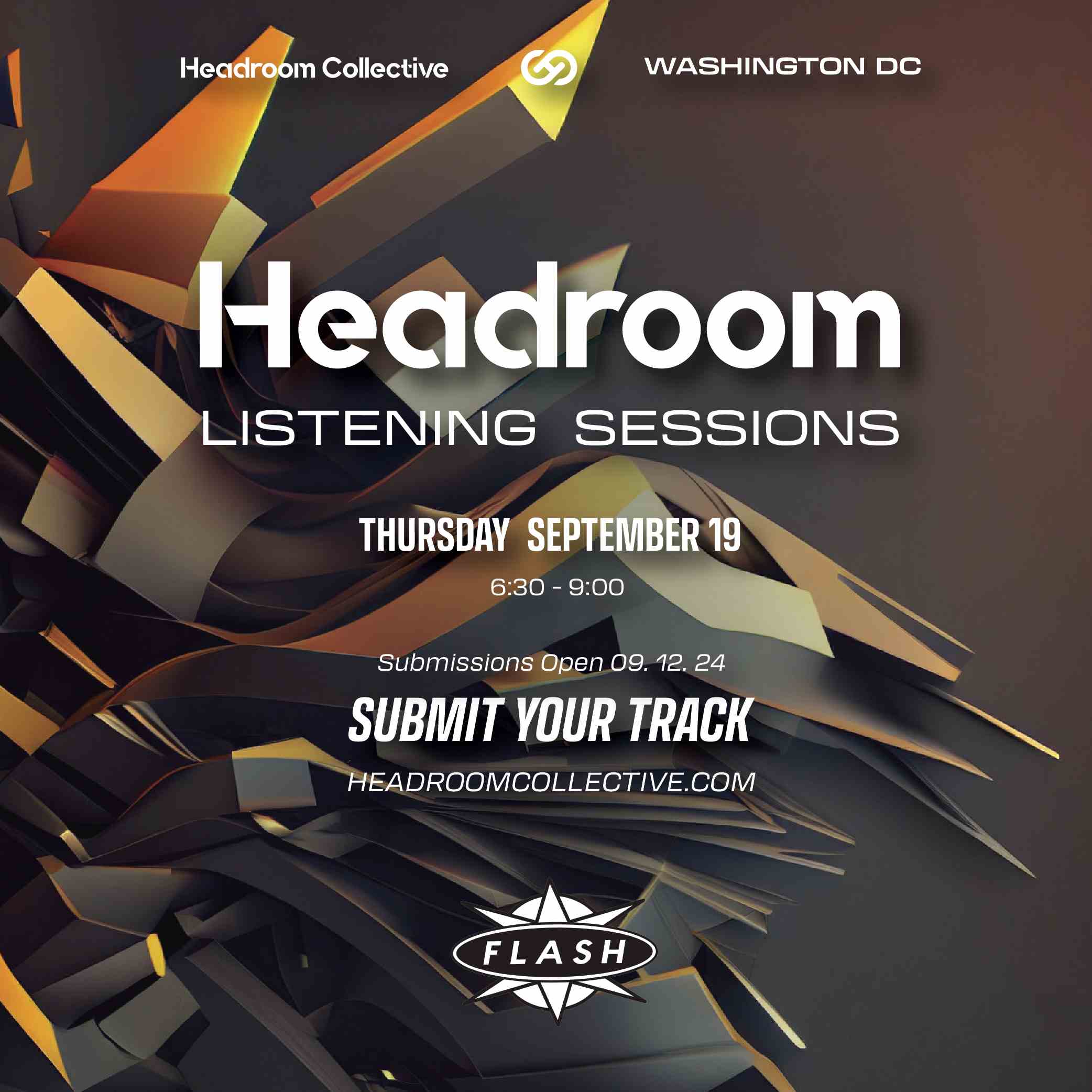 Headroom Listening Sessions event flyer