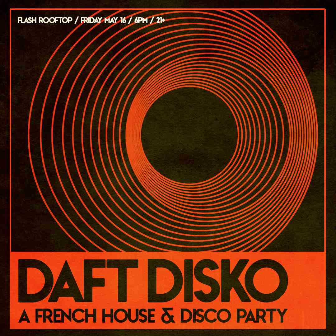 Daft Disko at Flash Rooftop event flyer