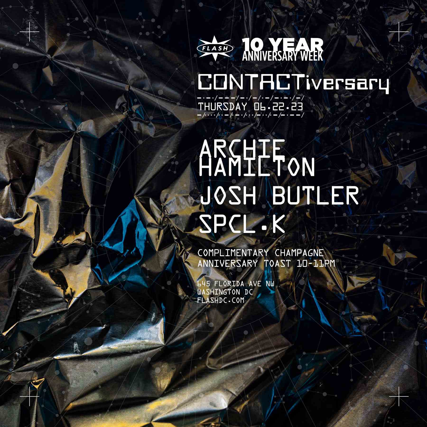 Event image for CONTACTiversary: Archie Hamilton - Josh Butler - SPCL. K