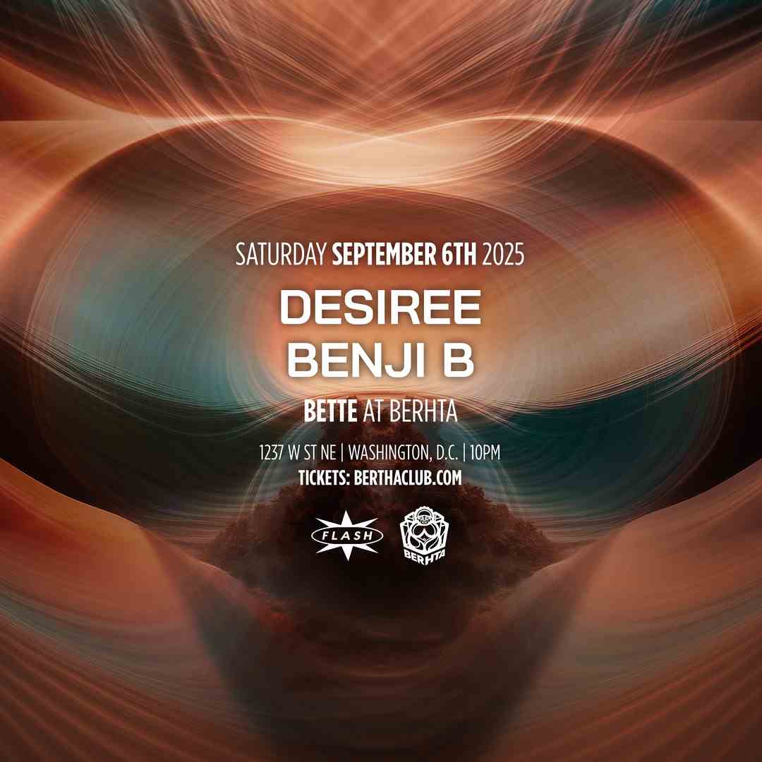 Desiree - Benji B at BERHTA event flyer