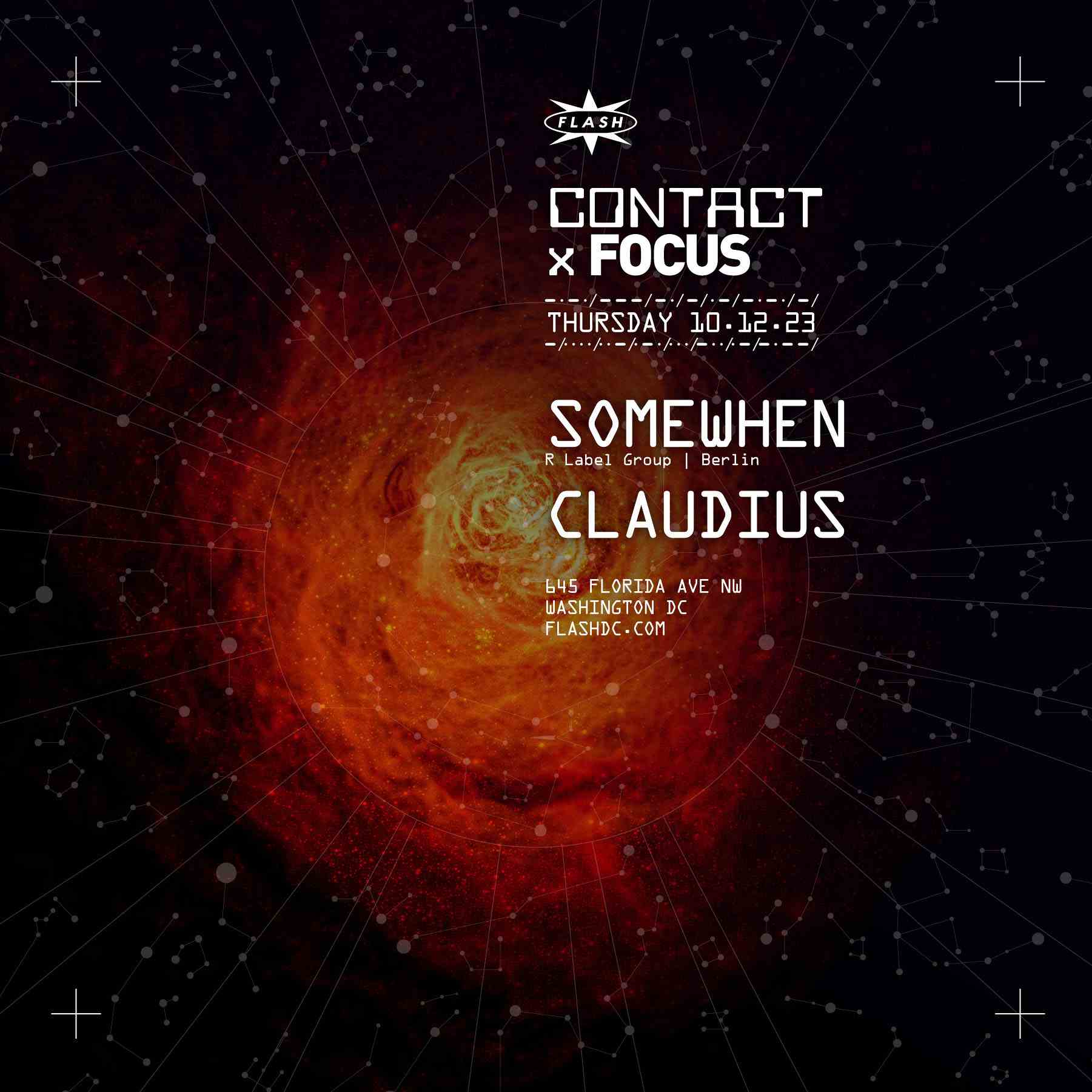 CONTACT x FOCUS: Somewhen - Claudius event flyer
