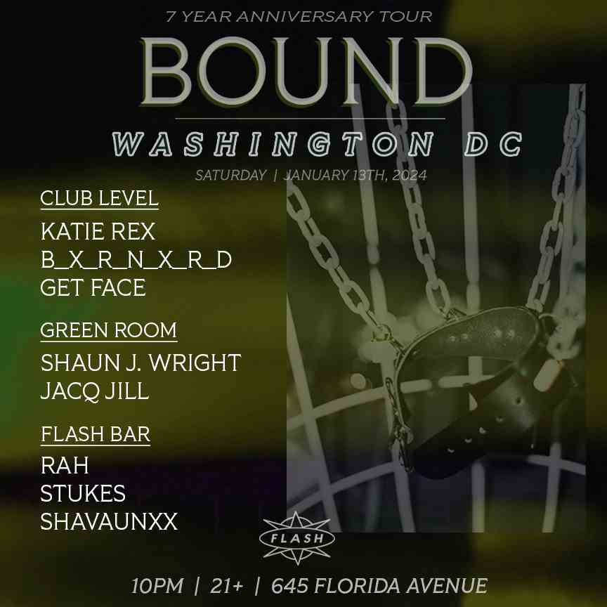 BOUND: Katie Rex - B_X_R_N_X_R_D - Get Face event flyer