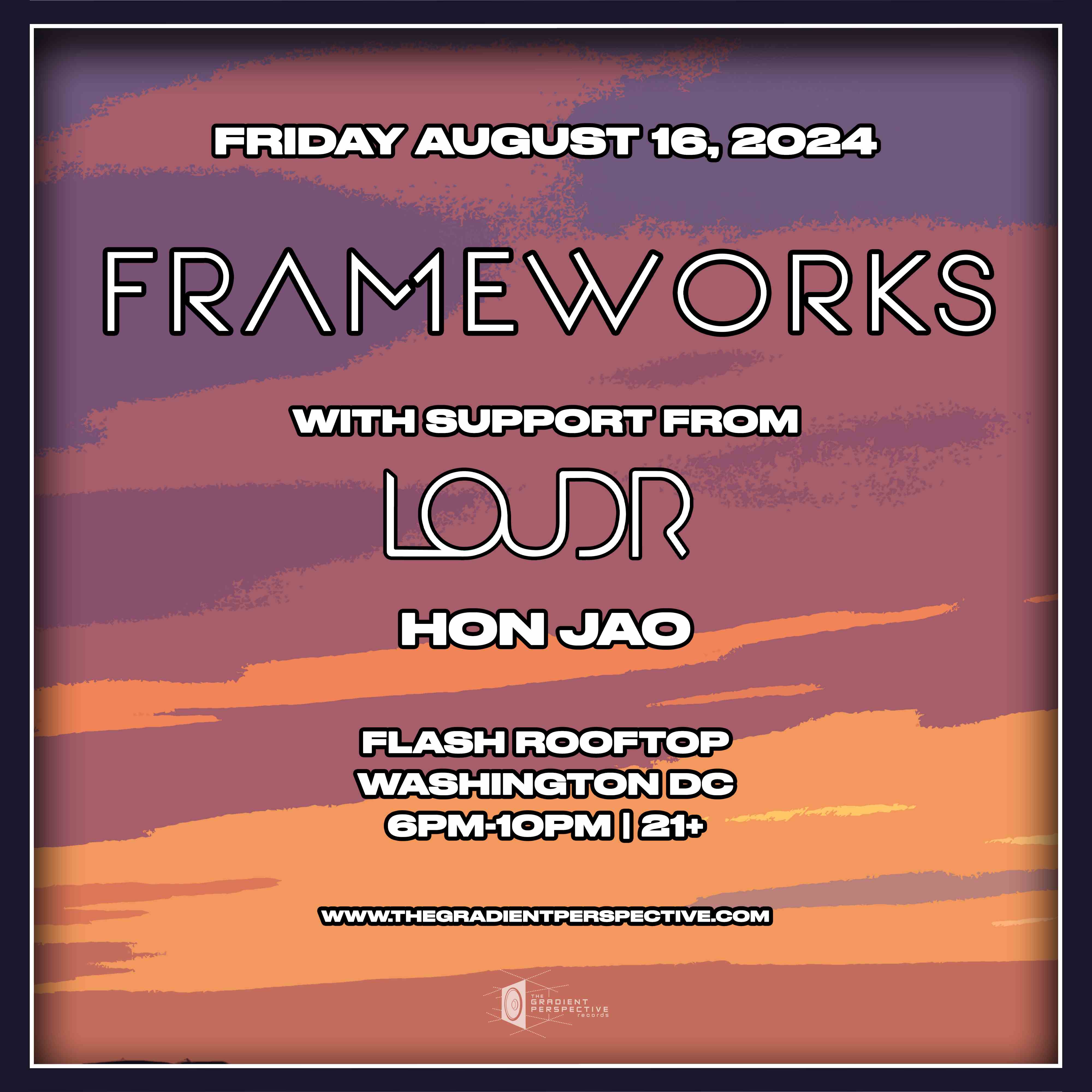 The Gradient Perspective Presents: An Evening With Frameworks event flyer