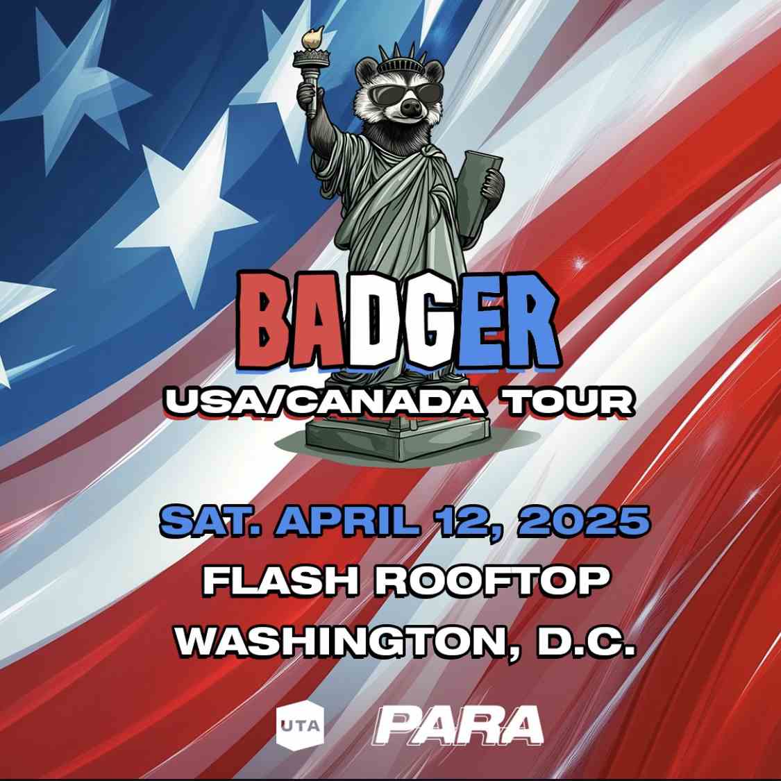 Para Presents: Badger (early) event flyer