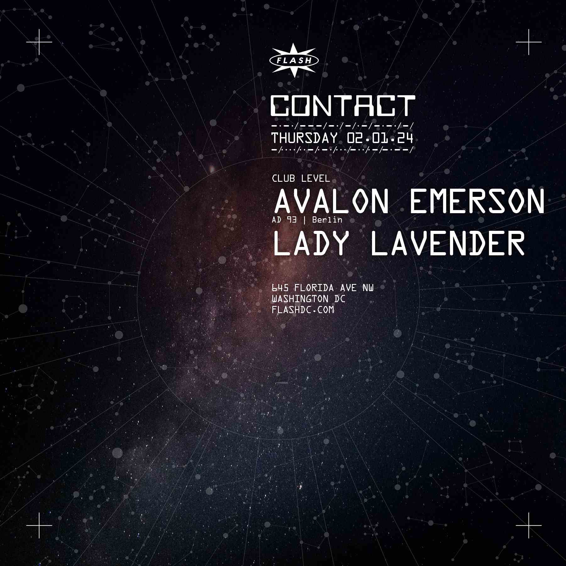 CONTACT: Avalon Emerson event flyer