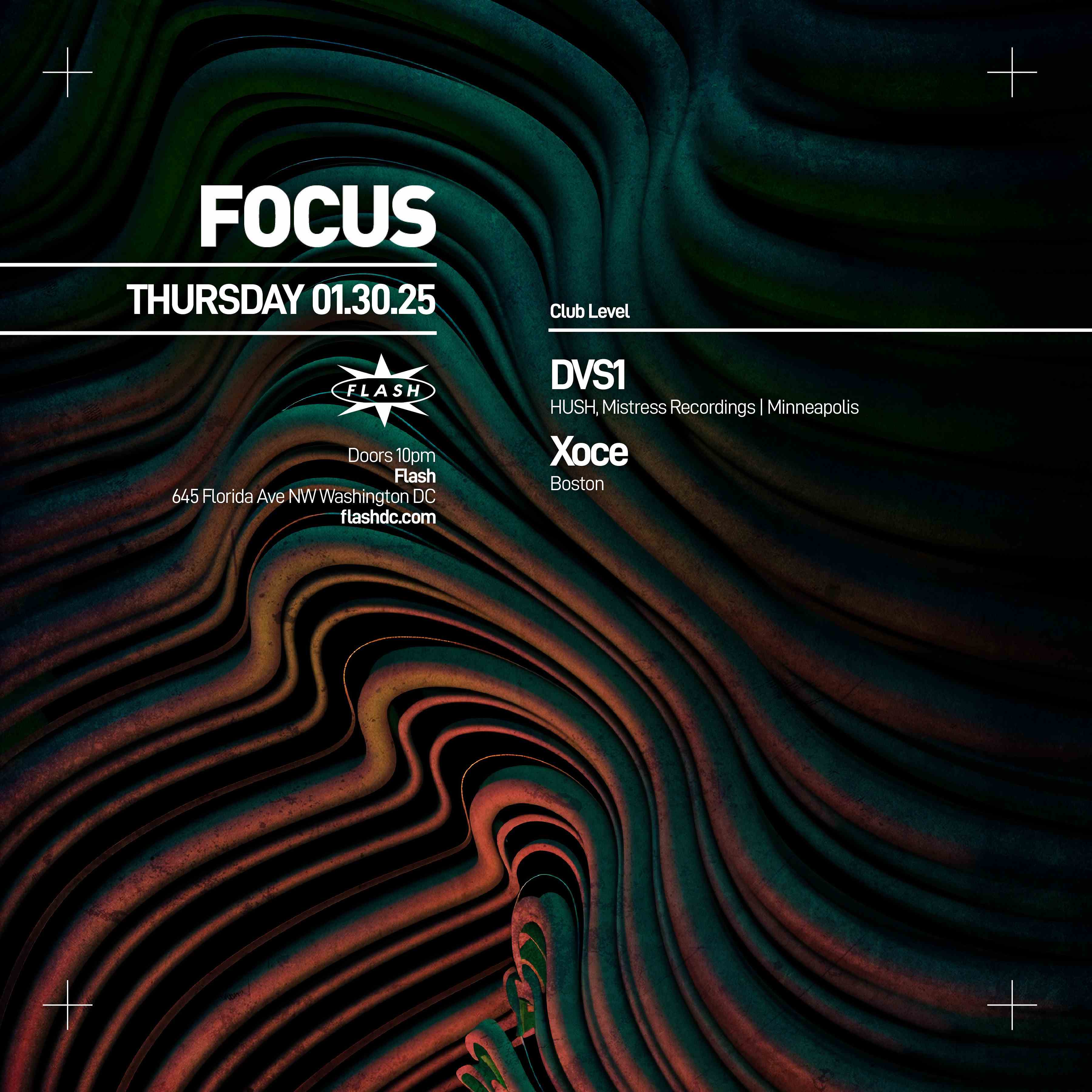 FOCUS: DVS1 event flyer