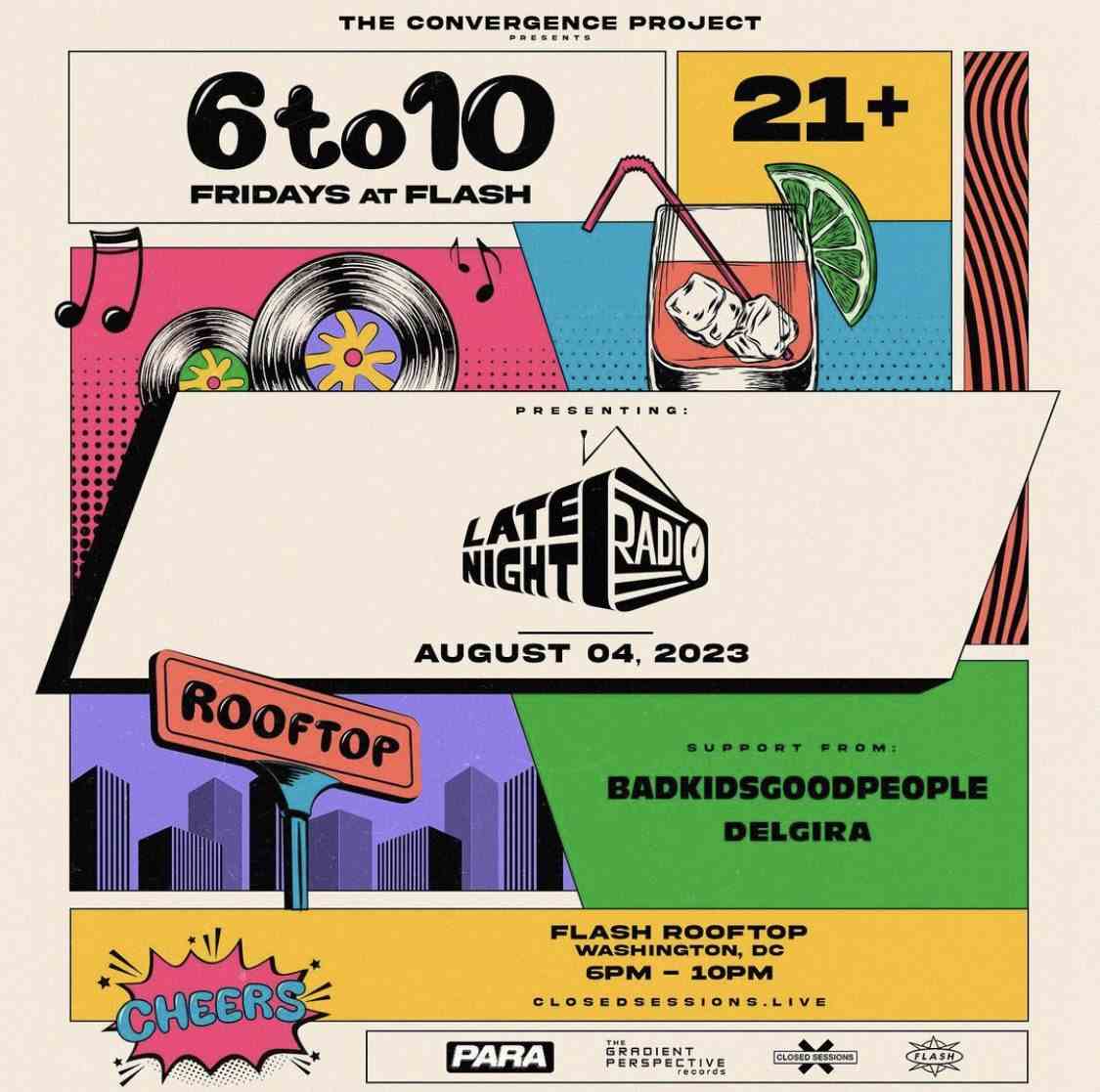 Fridays At Flash: Late Night Radio (early show) event flyer