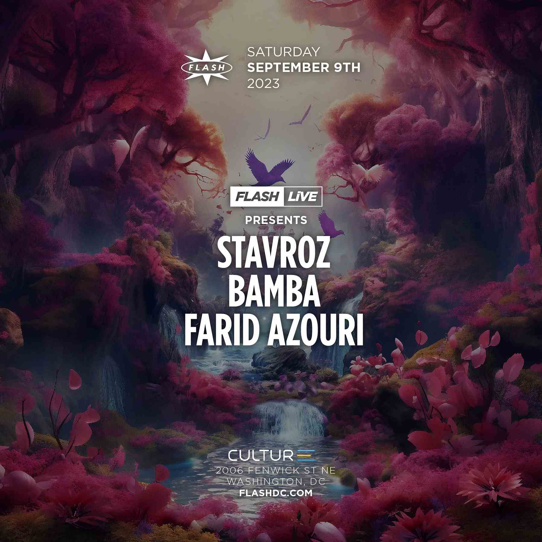 Flash LiVE: Stavroz event flyer
