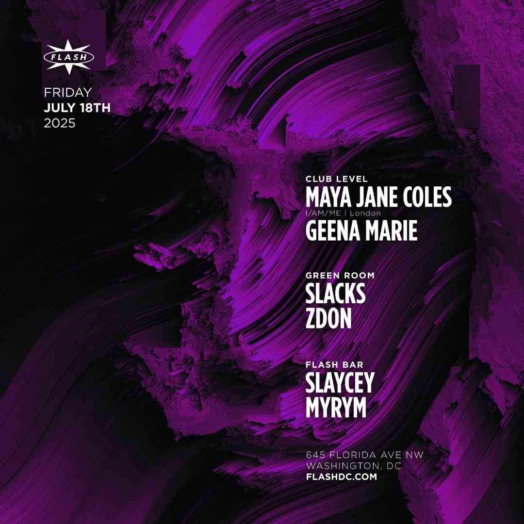 Maya Jane Coles event flyer