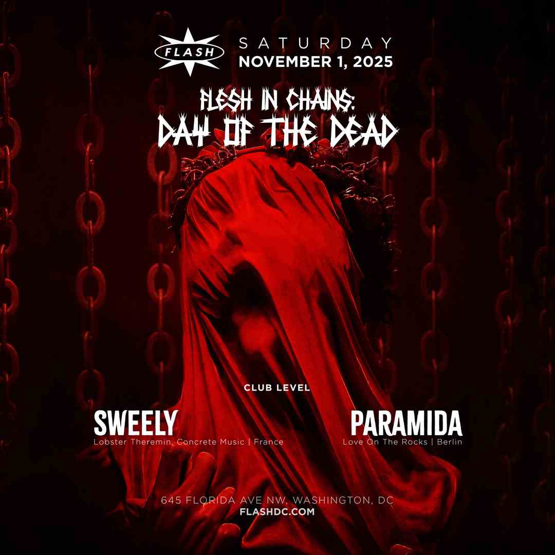 FLESH Day of the Dead: Sweely - Paramida event flyer