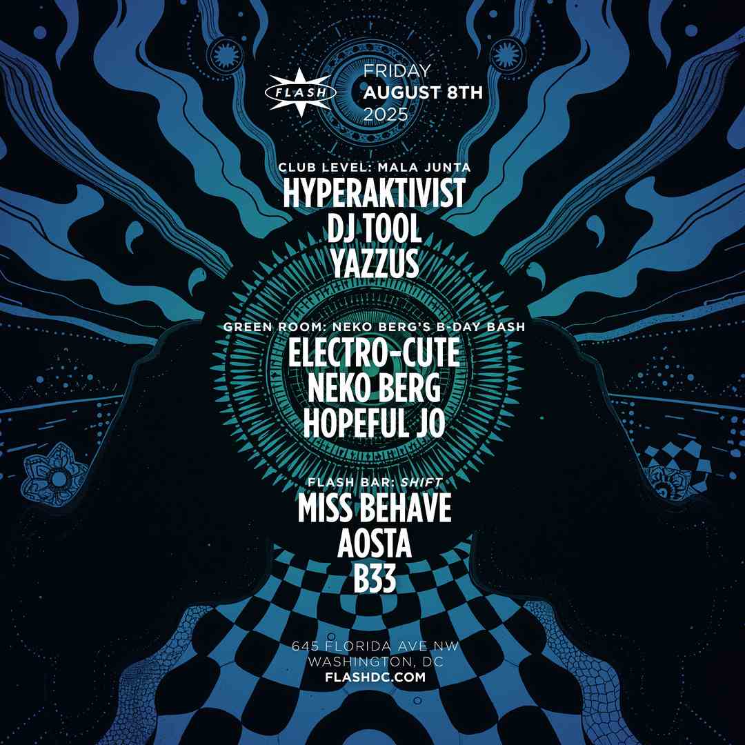 Mala Junta: Hyperaktivist - DJ Tool - Yazzus event flyer