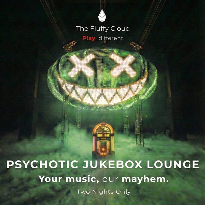 Psychotic Jukebox Lounge: A Fluffy Cloud Experience (21+) event flyer