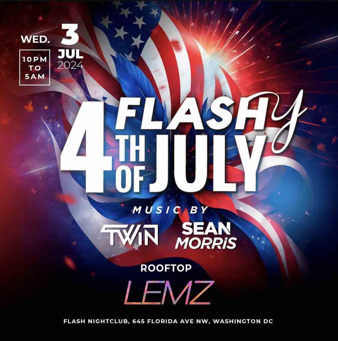 Flashy 4th of July! event flyer