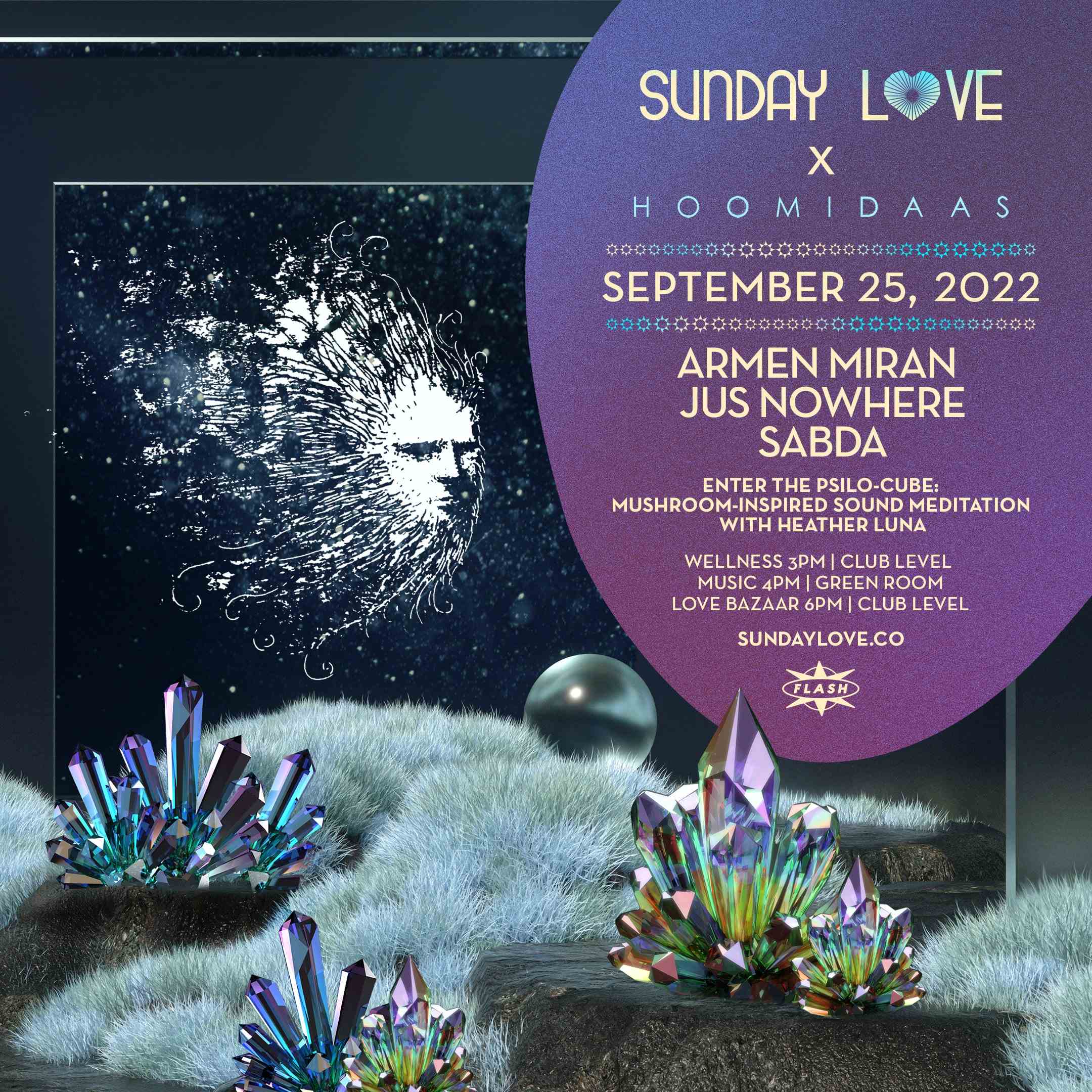 Event image for Sunday Love x Hoomidaas | Reborn: Armen Miran - Jus Nowhere - Sabda