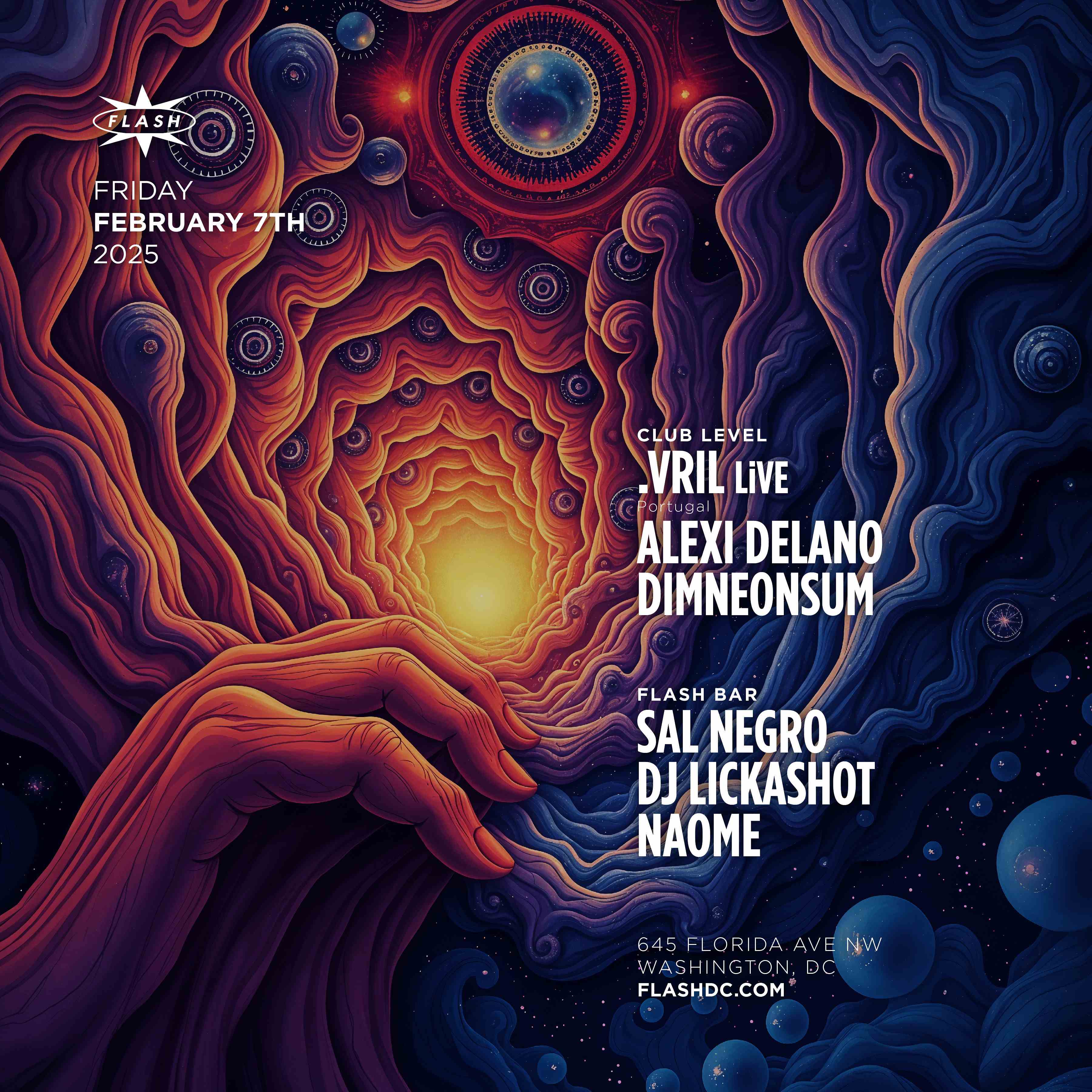 .VRIL [LiVE] - Alexi Delano event flyer