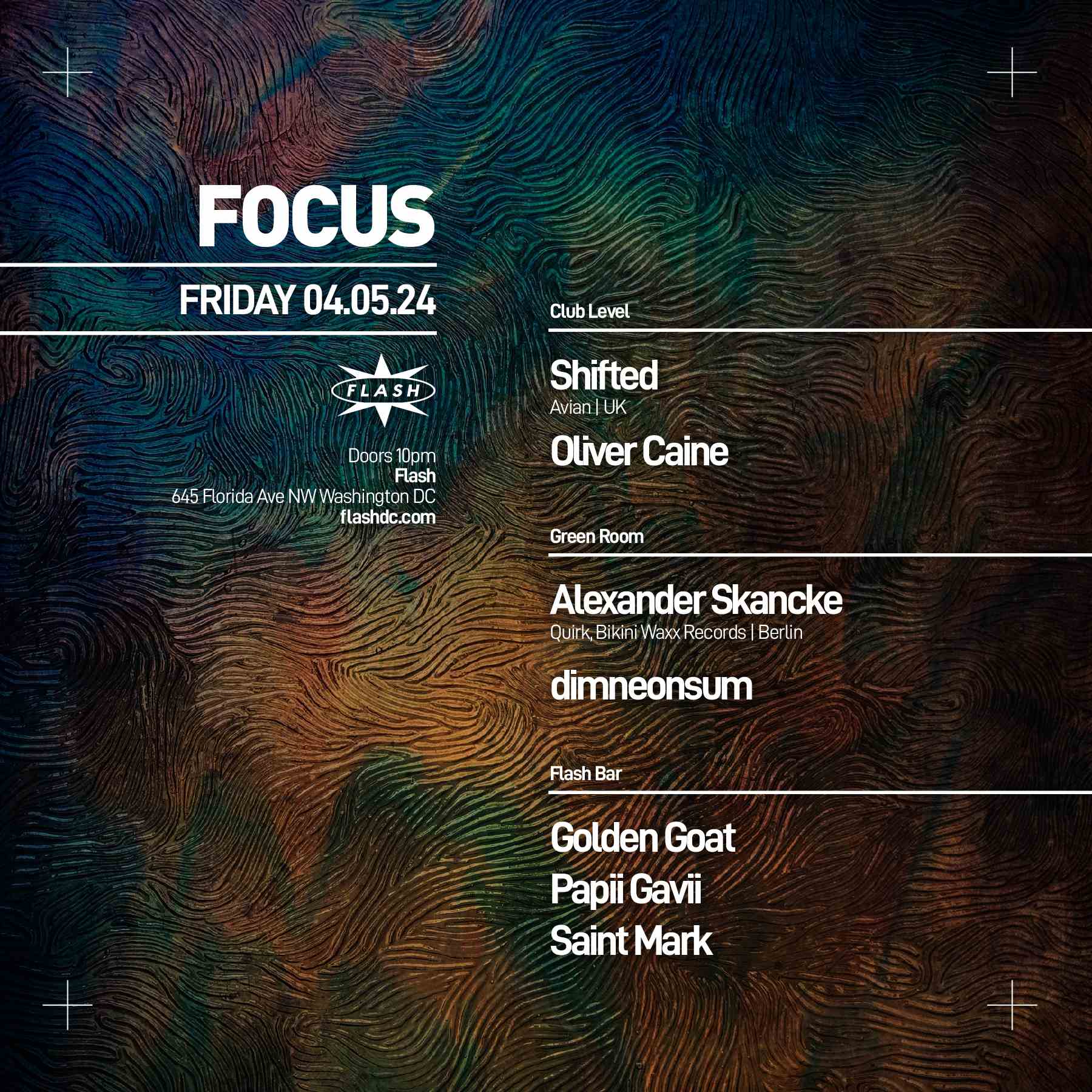 FOCUS: Shifted event flyer