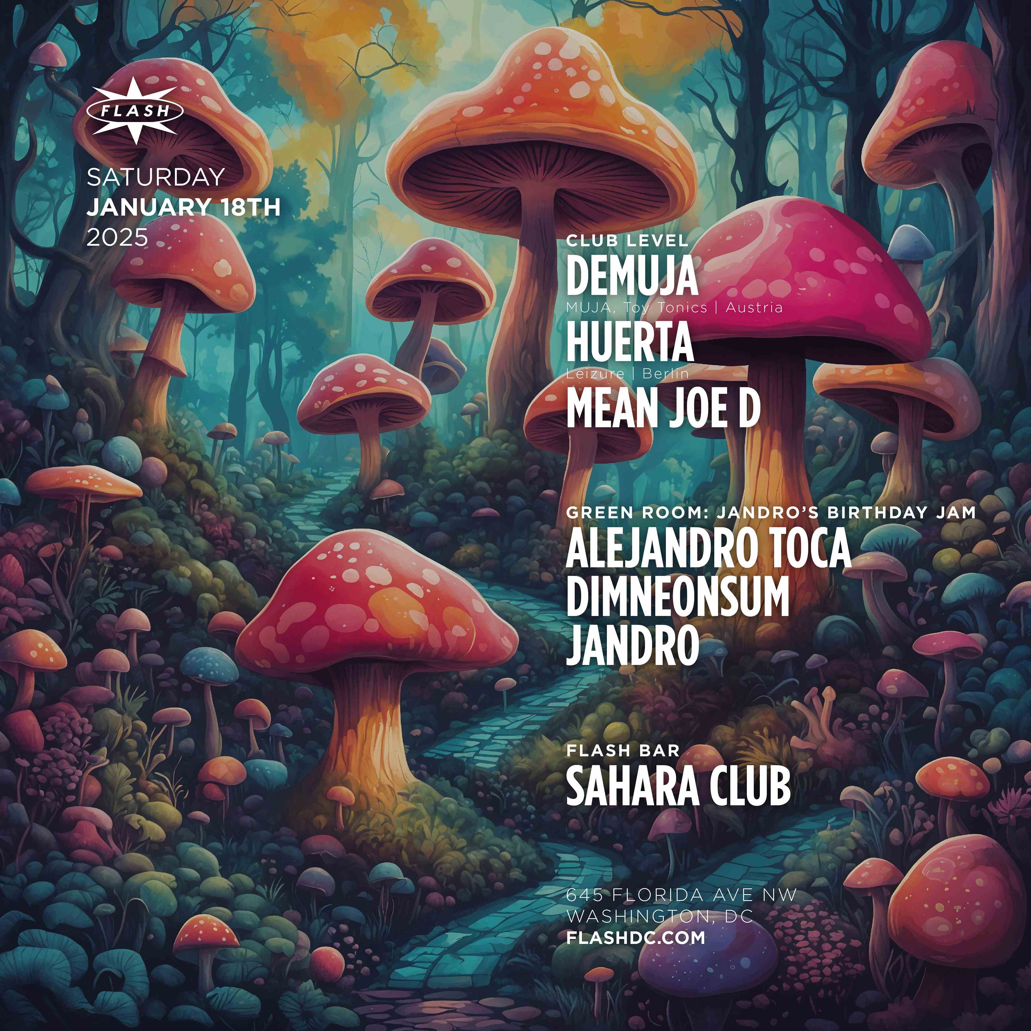 Demuja - Huerta event flyer