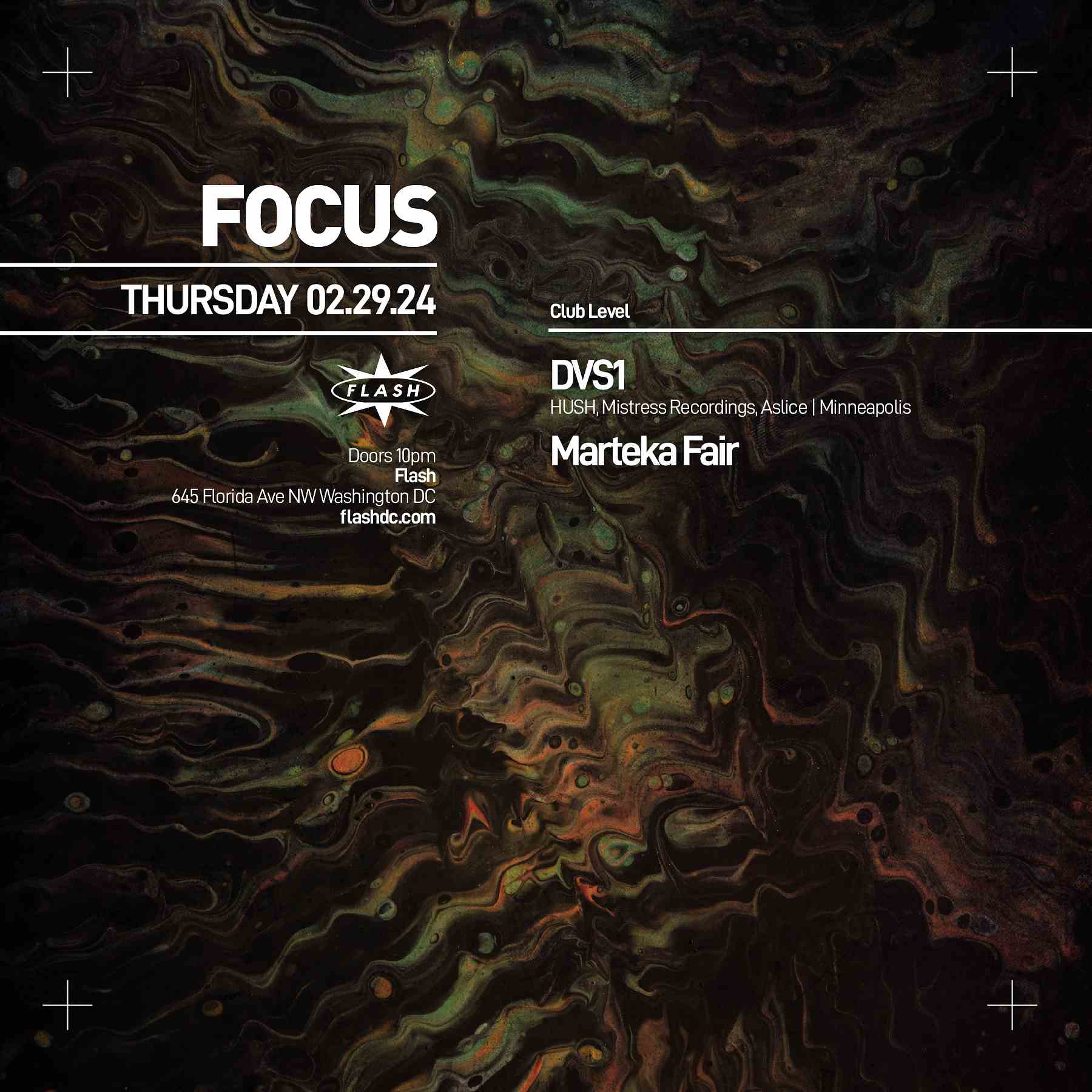 FOCUS: DVS1 event flyer