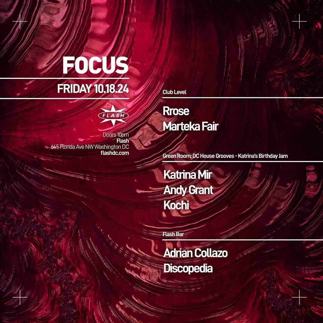 FOCUS: Rrose event flyer