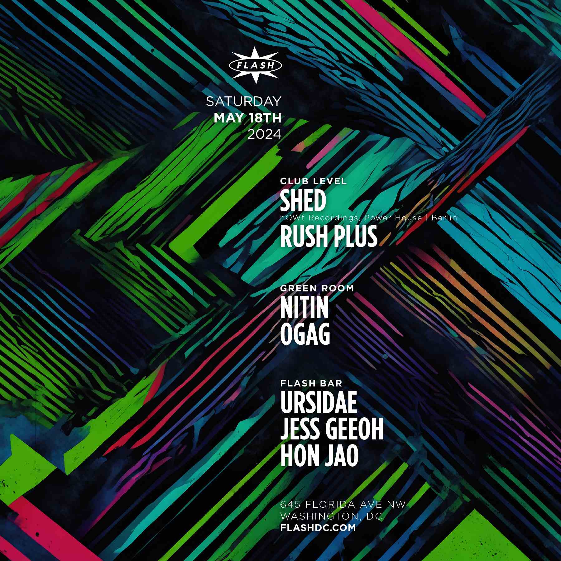 Shed event flyer