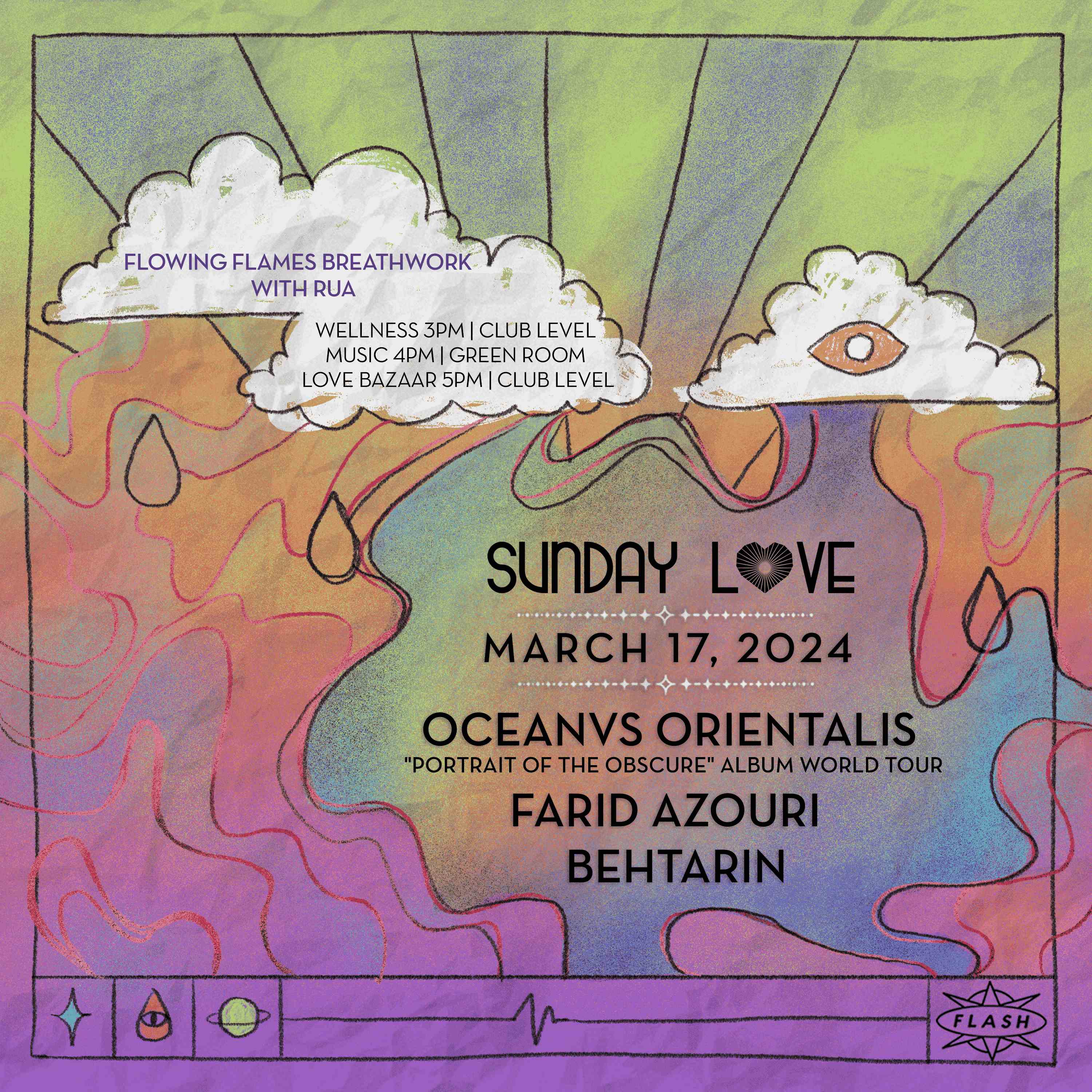 Sunday Love: Oceanvs Orientalis - Farid Azouri - BehTarin event flyer