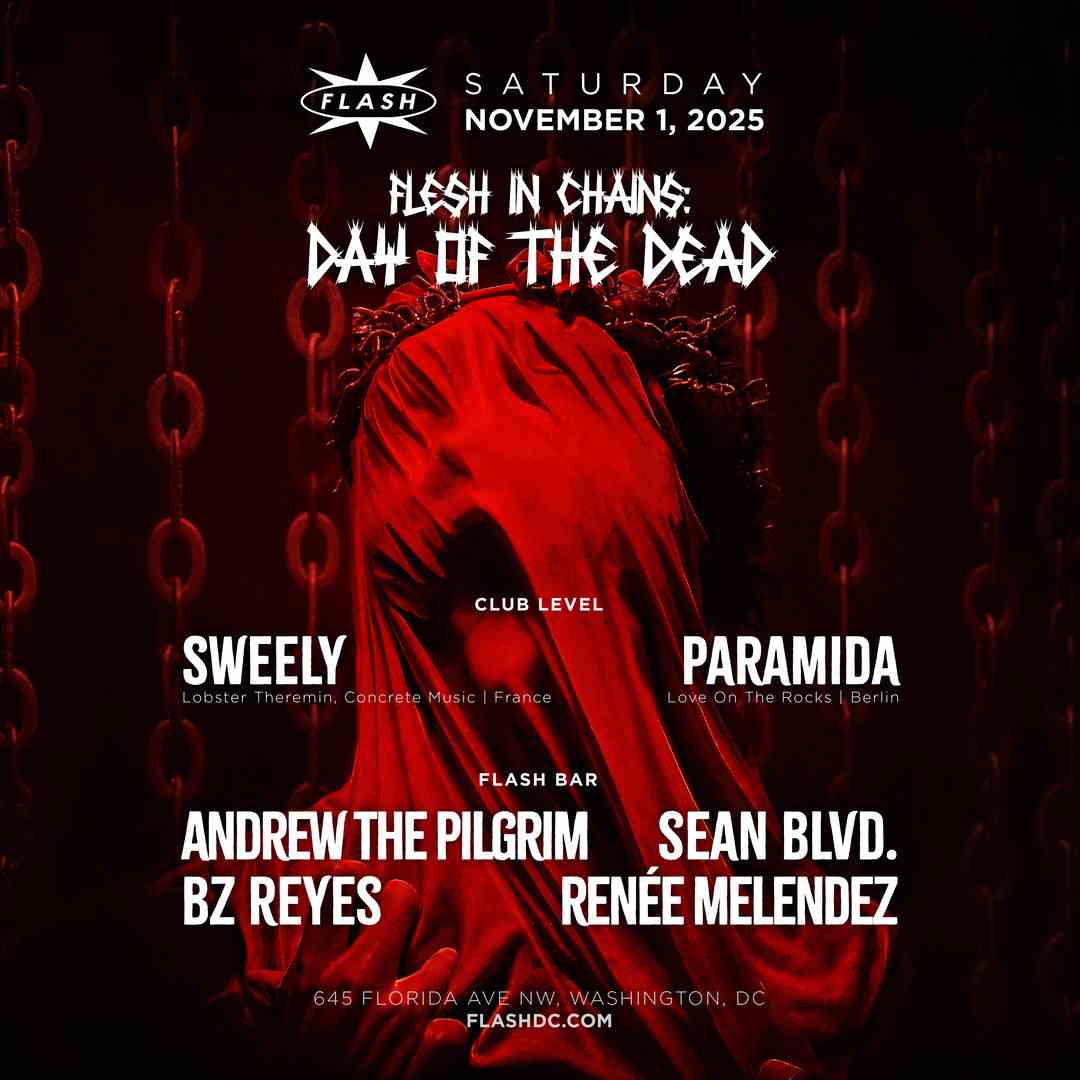 FLESH Day of the Dead: Sweely - Paramida event flyer
