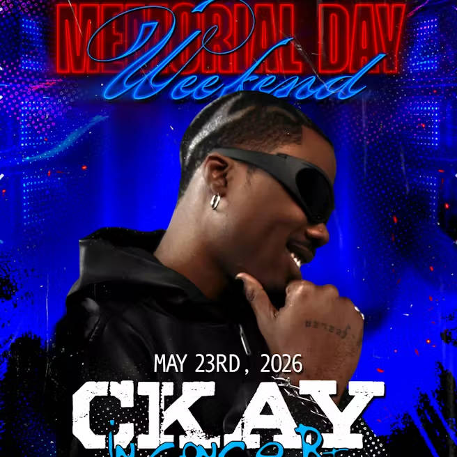 CKay Live in Washington DC – Memorial Day Weekend event flyer