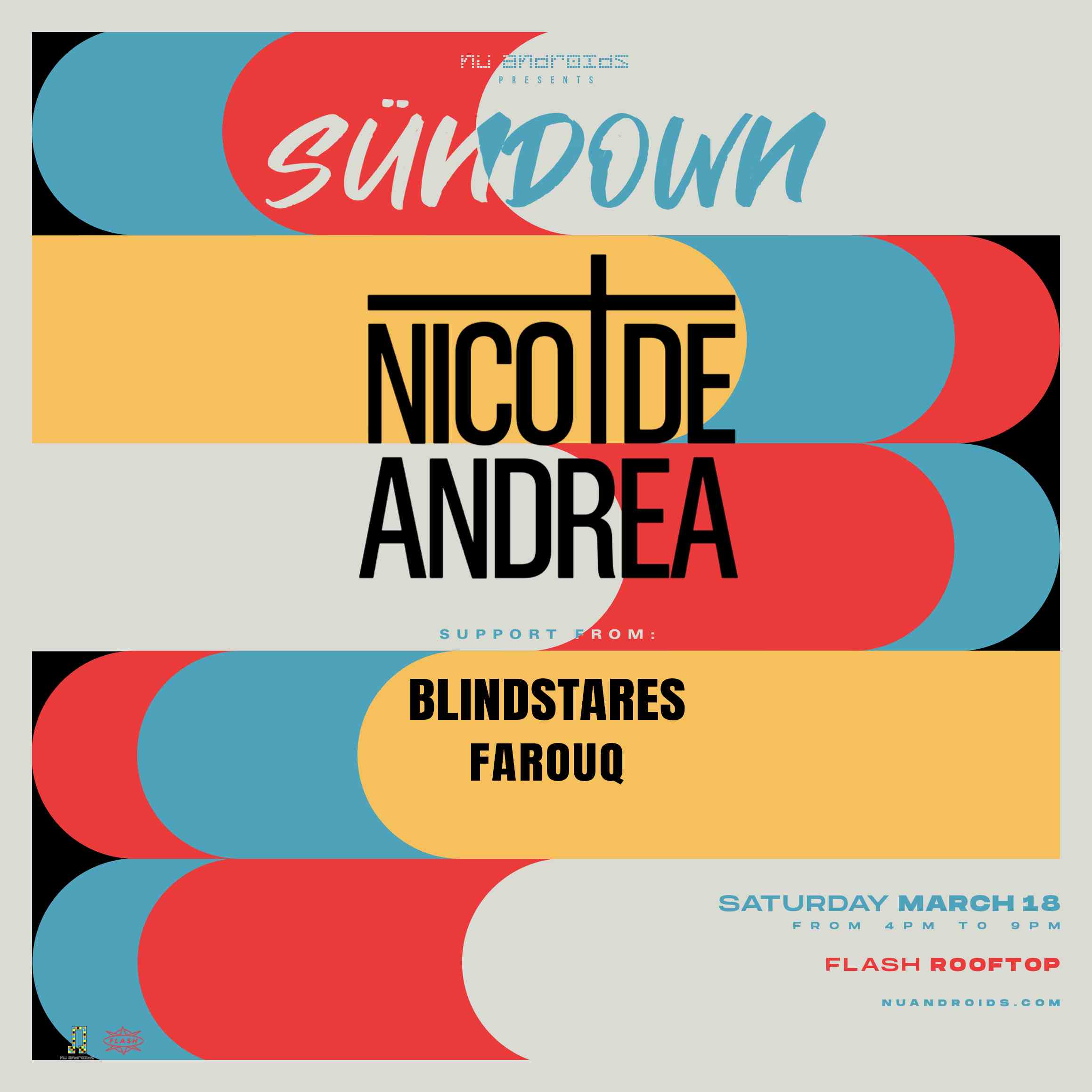 Event image for Nü Androids Presents SünDown: Nico De Andrea (21+)