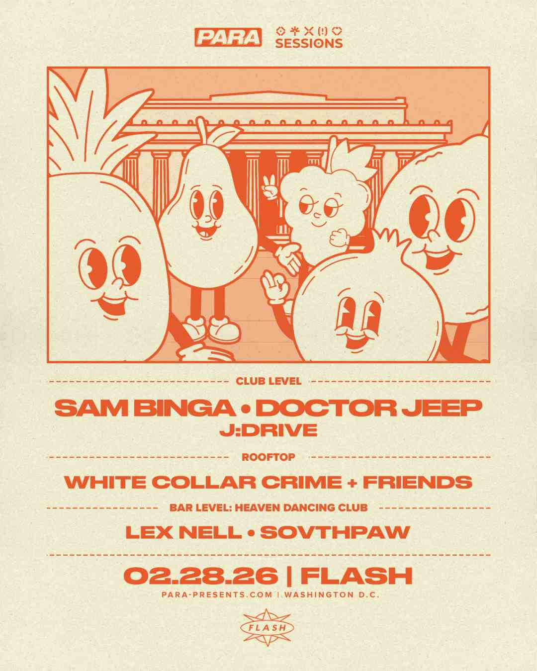 Para x Sessions present: Sam Binga + Doctor Jeep event flyer