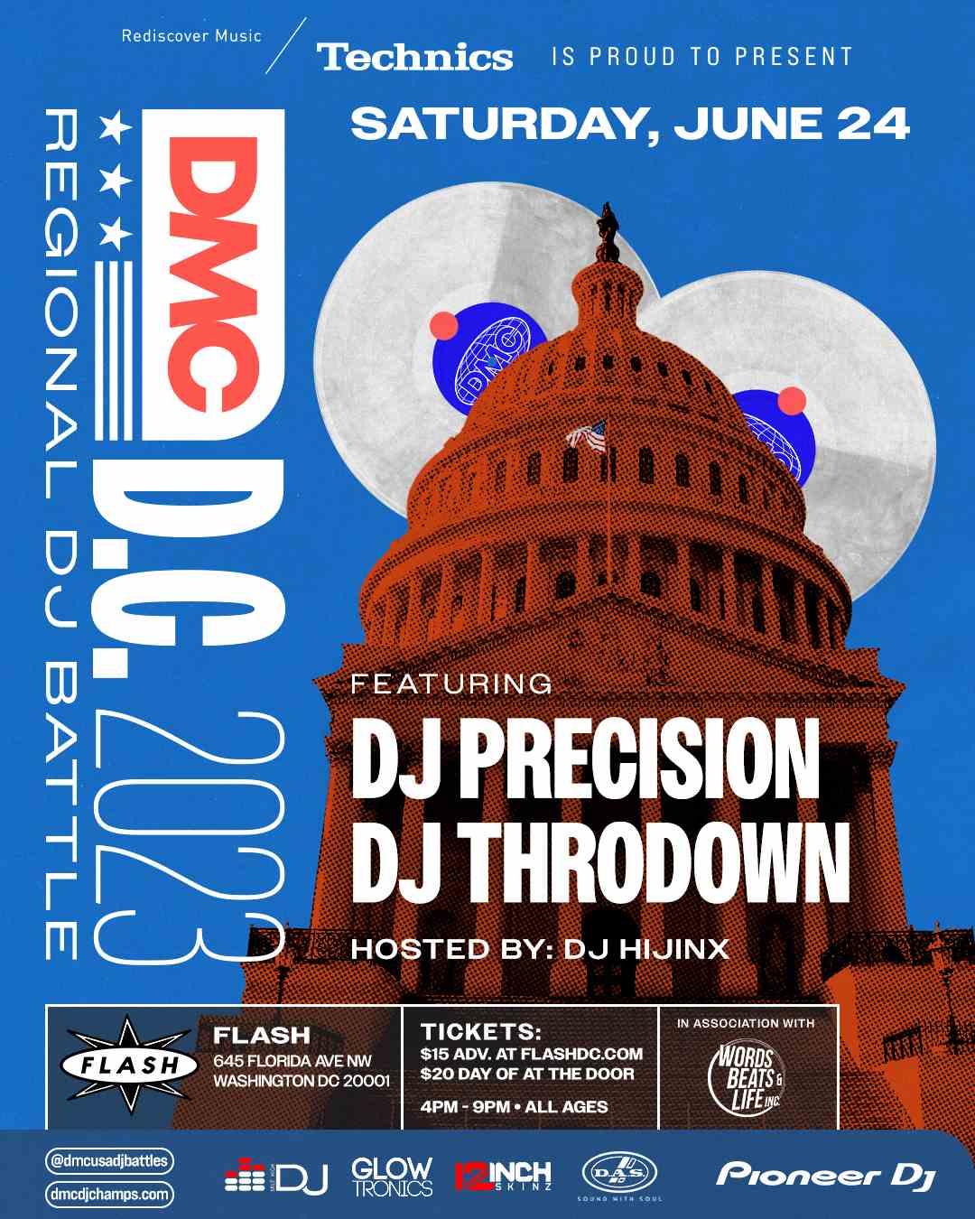 2023 Technics DMC DC Regional DJ Battle event flyer