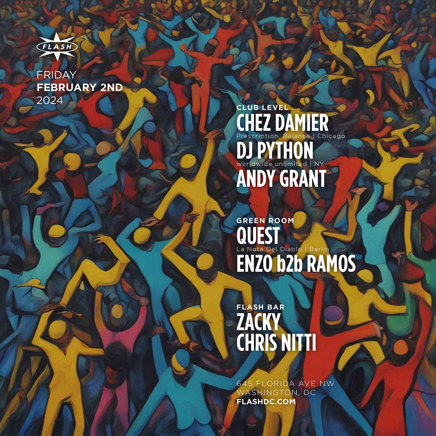 Chez Damier - DJ Python event flyer