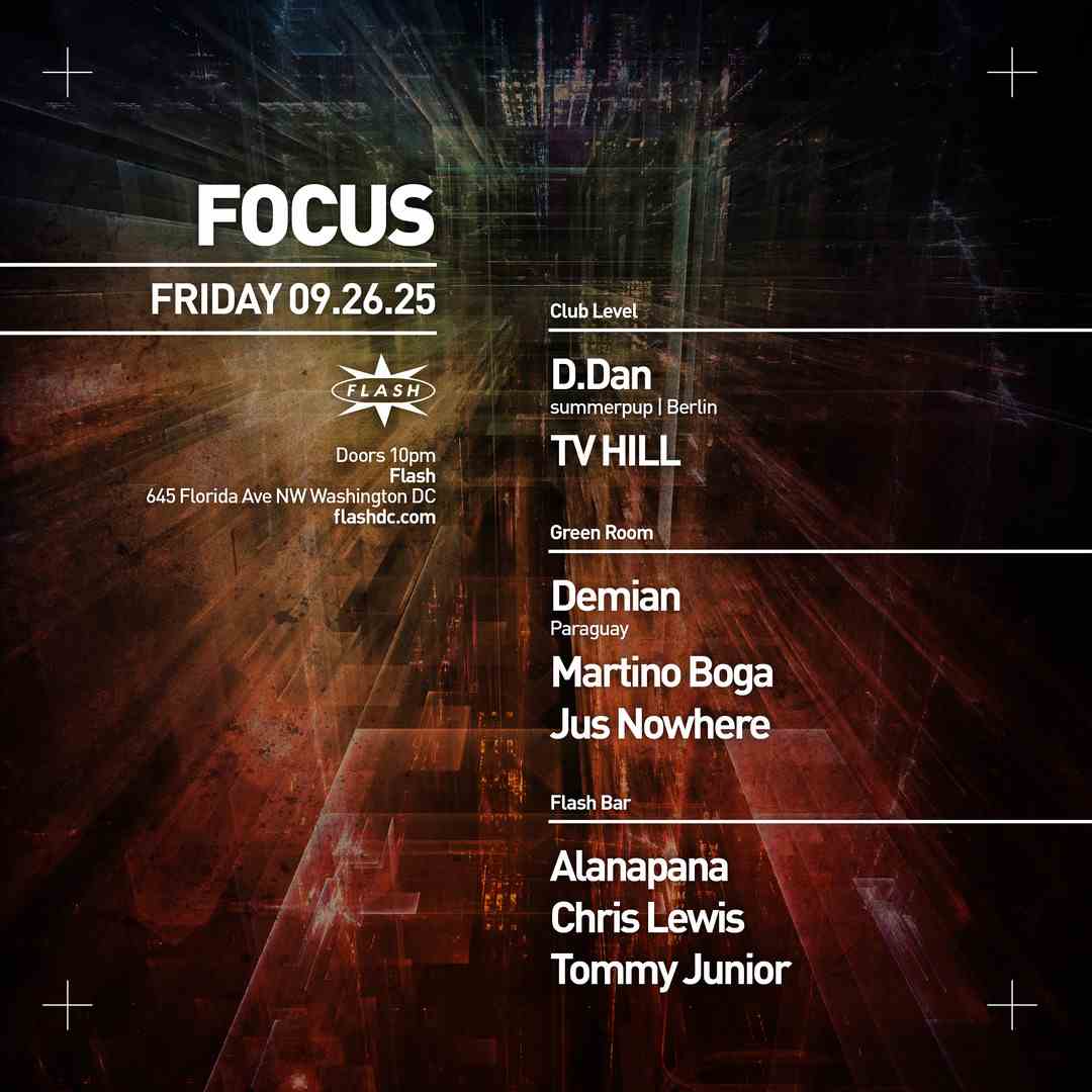 FOCUS: D.Dan event flyer