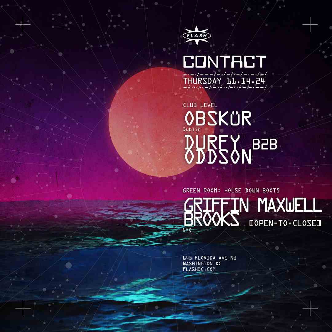 CONTACT: Obskür event flyer