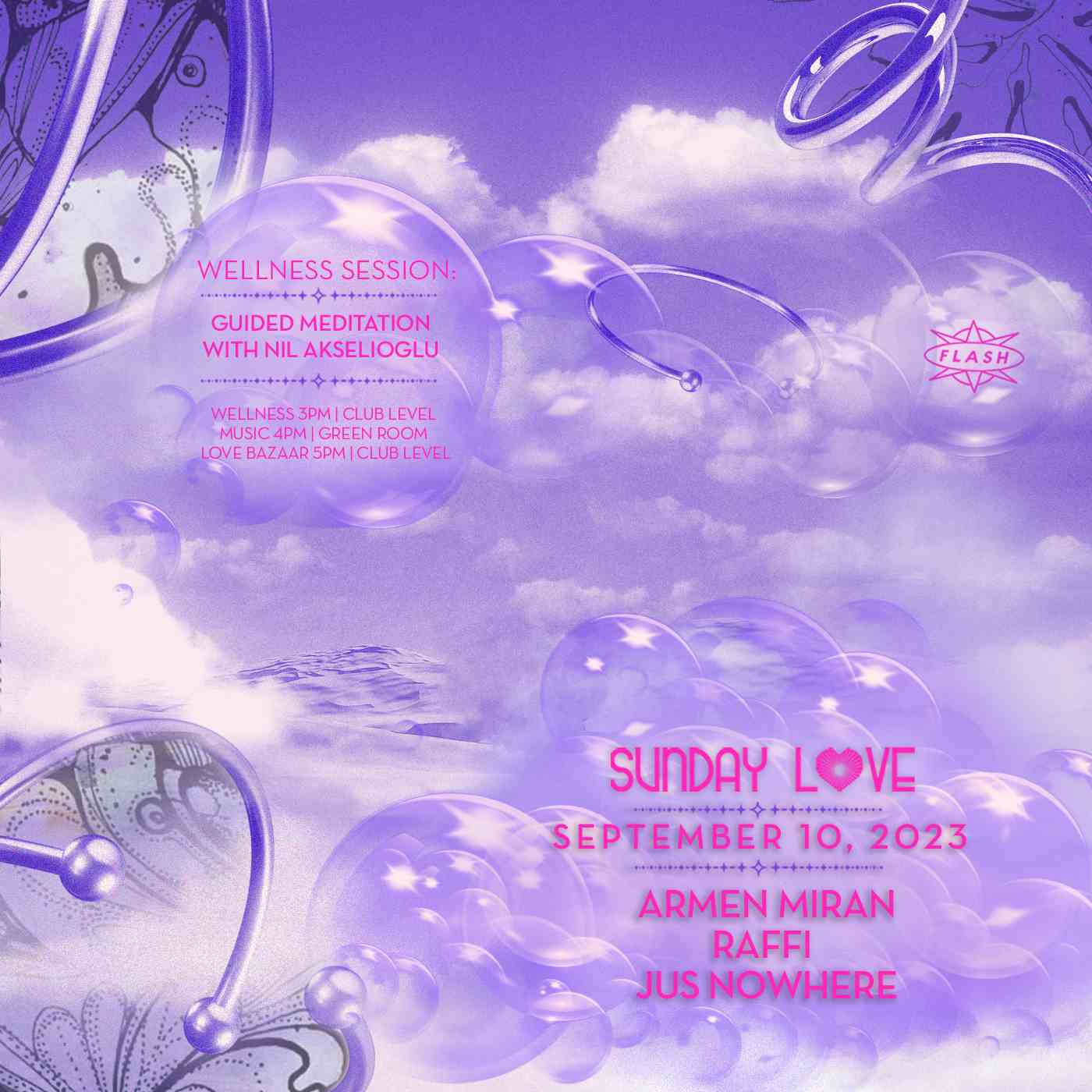 Sunday Love: Armen Miran - Raffi - Jus Nowhere event flyer