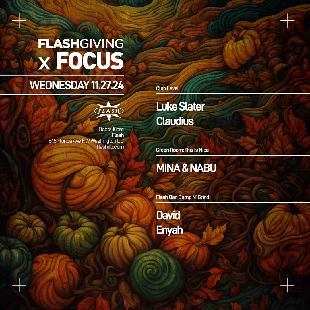 FlashGiving x FOCUS: Luke Slater event flyer