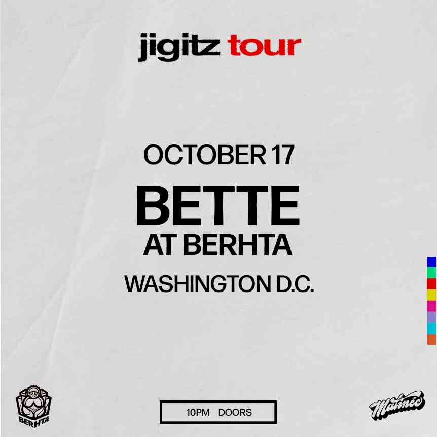 Matinée Presents jigitz at BERHTA event flyer