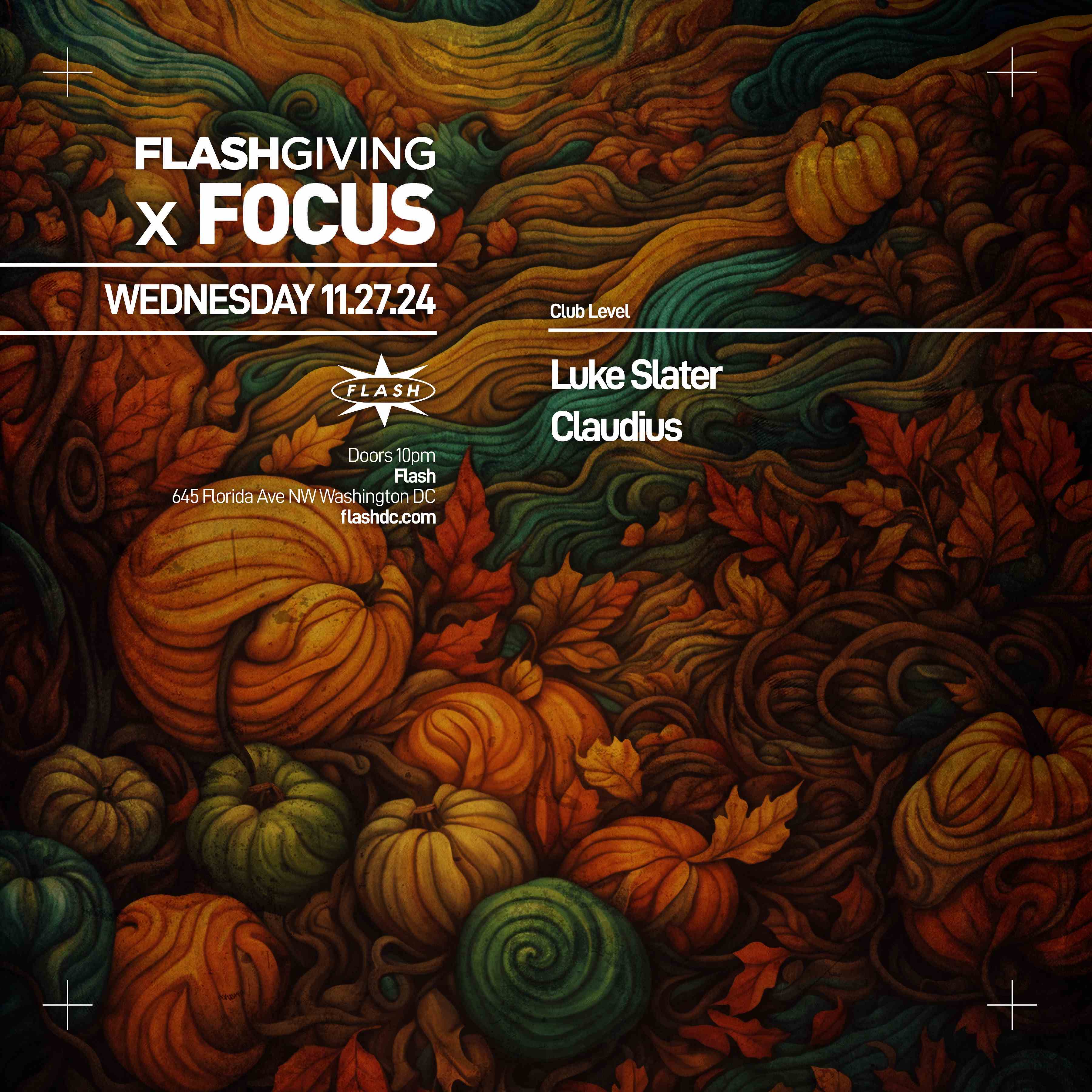 FlashGiving x FOCUS: Luke Slater event flyer