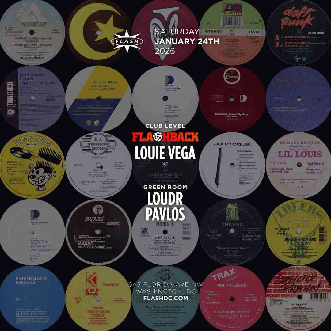Louie Vega's Flashback event flyer