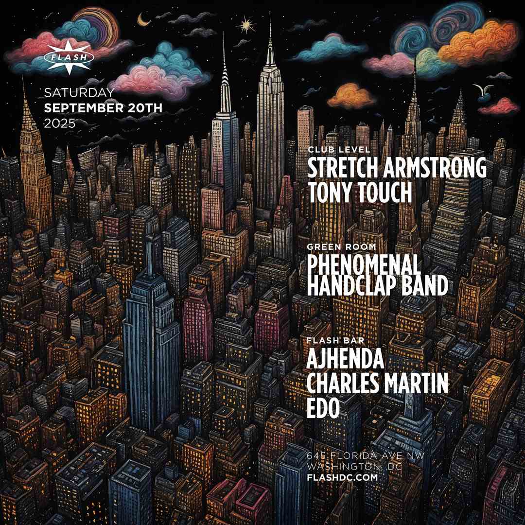 Stretch Armstrong - Tony Touch - Phenomenal Handclap Band event flyer