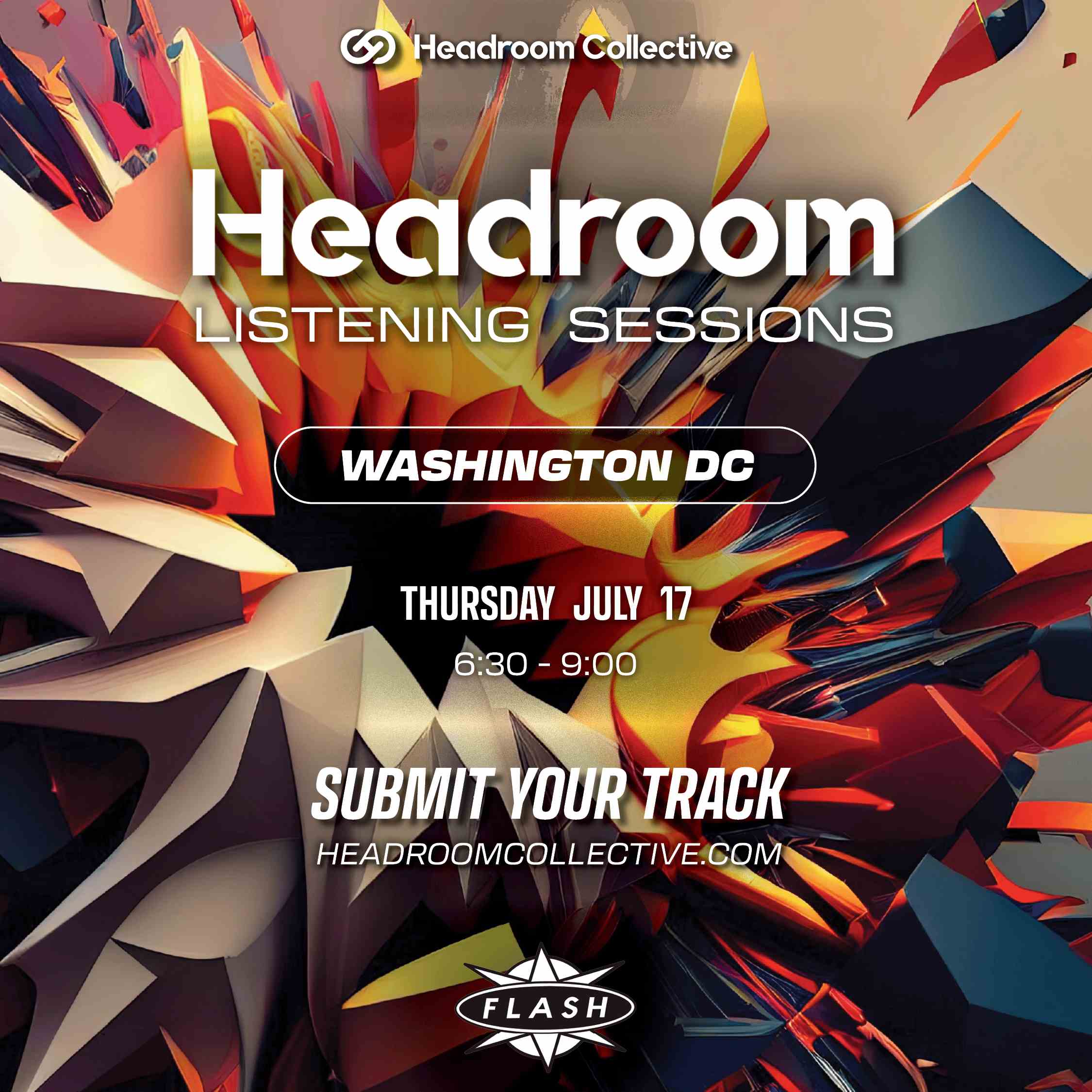 Headroom Listening Sessions event flyer