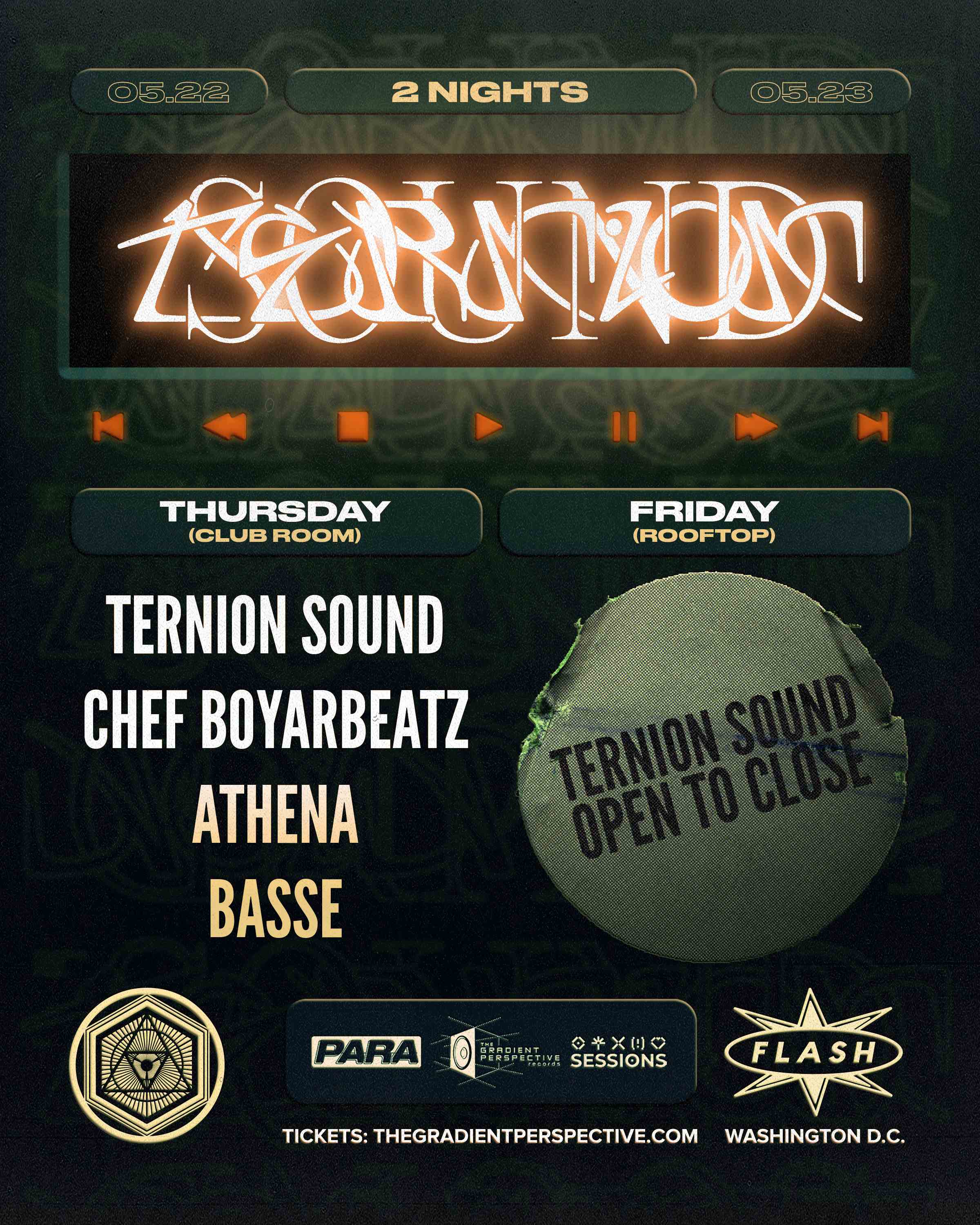 Para Presents, Closed Sessions & The Gradient Perspective presents: Ternion Sound Final Tour (2 Nights) event flyer