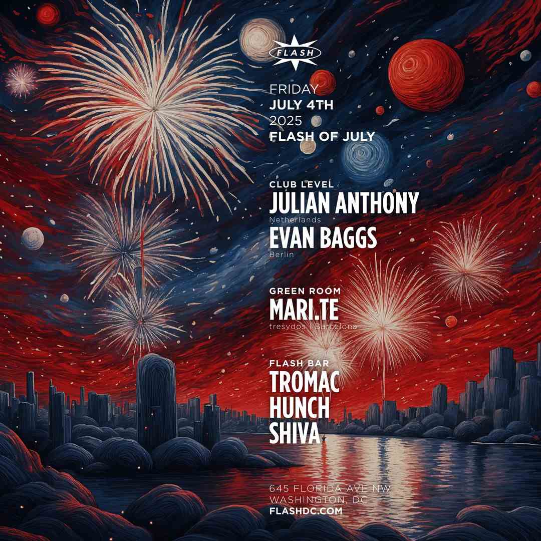 Flash of July with Para Presents event flyer