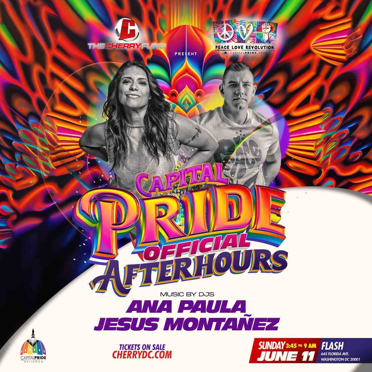 Capital Pride Official Afterhours Presented by The Cherry Fund event flyer